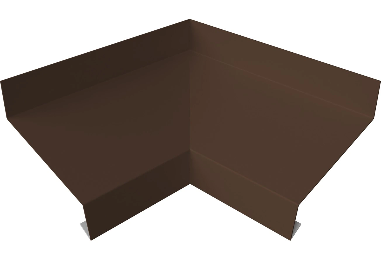 Угол отлива Grand Line внутренний 50 мм 0,5 PurPro с пленкой RAL 8017 шоколад