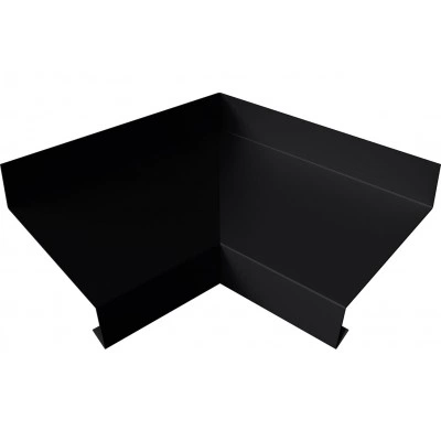 Угол отлива Grand Line внутренний 70 мм 0,45 Drap ТХ двухсторонний с пленкой RAL 9005 черный — 663715 Угол отлива Grand Line внутренний 70 мм 0,45 Drap ТХ двухсторонний с пленкой RAL 9005 черный — 663715