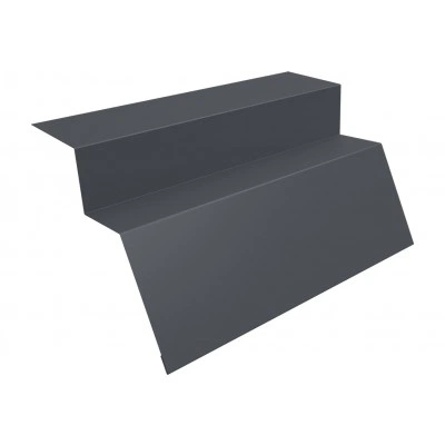 Карнизная планка для металлочерепицы Квинта Уно Grand Line 0,5 Velur RAL 7024 мокрый асфальт (3м) — 664275