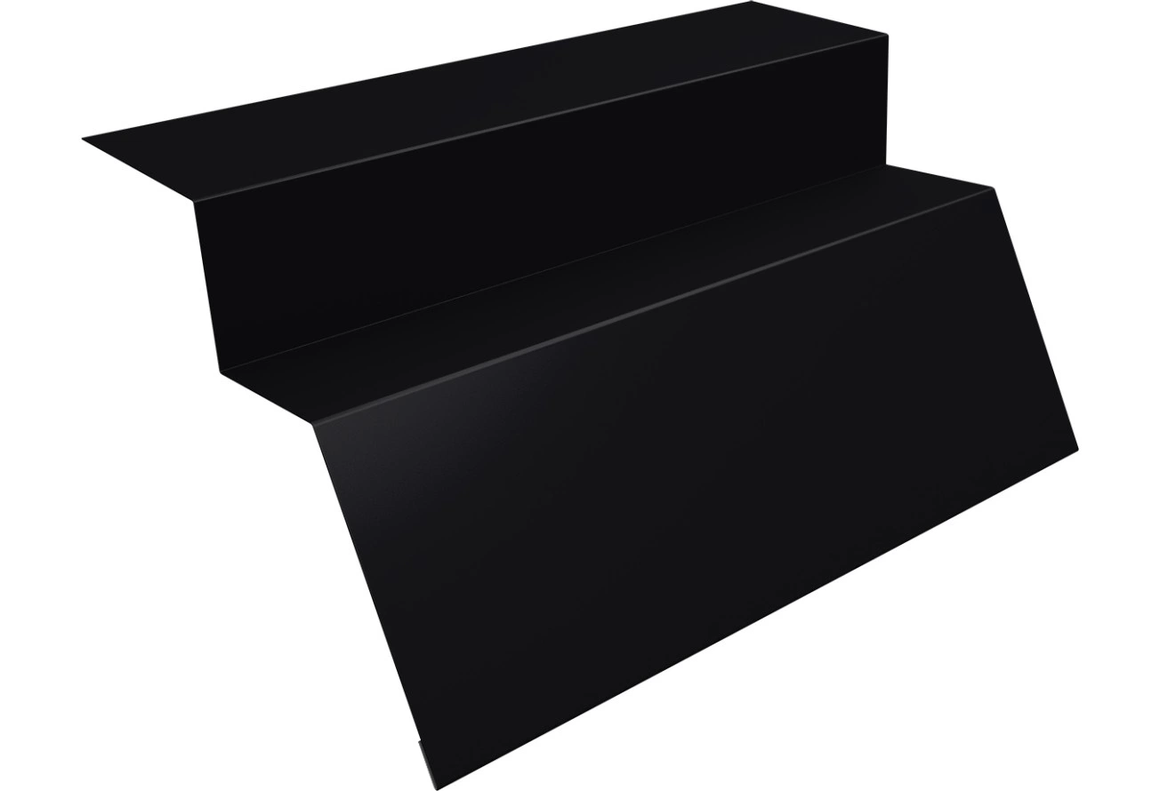 Карнизная планка для металлочерепицы Квинта Уно Grand Line 0,5 Velur RAL 9005 черный (3м)