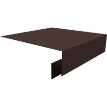Планка околооконная сложная Экобрус 250х50х25 Grand Line 0,4 ПЭ двухсторонний с пленкой RAL 8017 шоколад (3м)