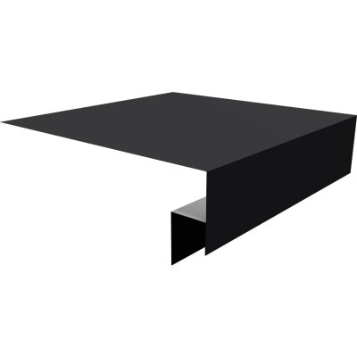Планка околооконная сложная Экобрус 250х50х25 Grand Line 0,5 Rooftop Бархат RAL 9005 черный (3м) — 664425