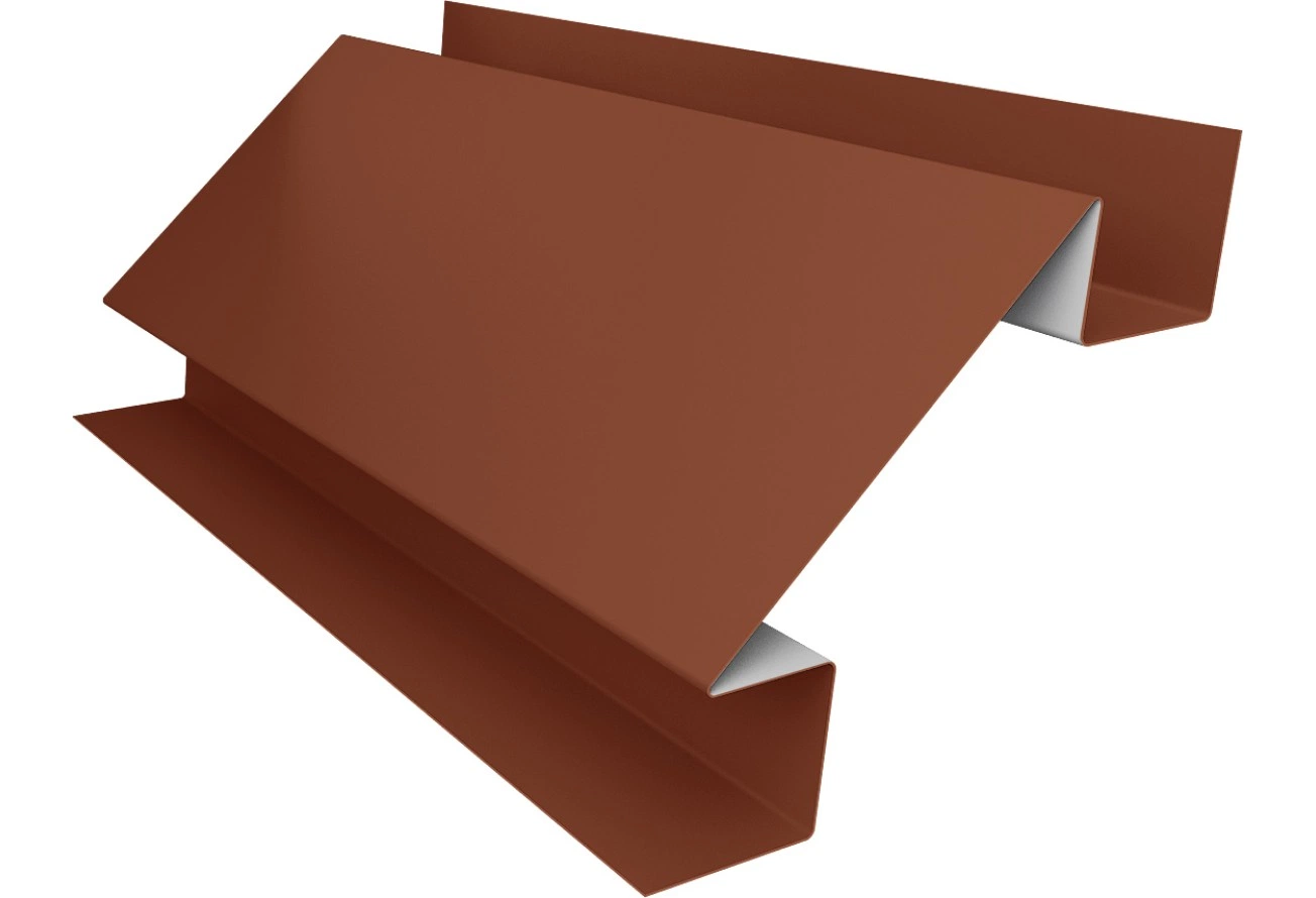 Планка угла внутреннего сложного Блок-хаус новый Grand Line 0,45 Drap СТ RAL 8004 терракота (2м)