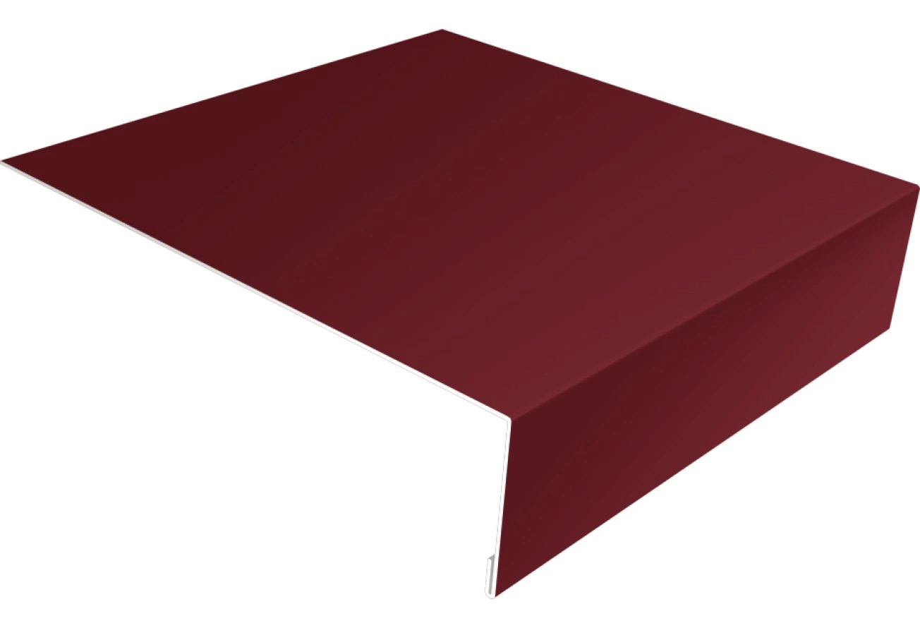 Планка околооконная простая 200х75 Grand Line 0,5 Сатин матовый RAL 3005 красное вино (3м)