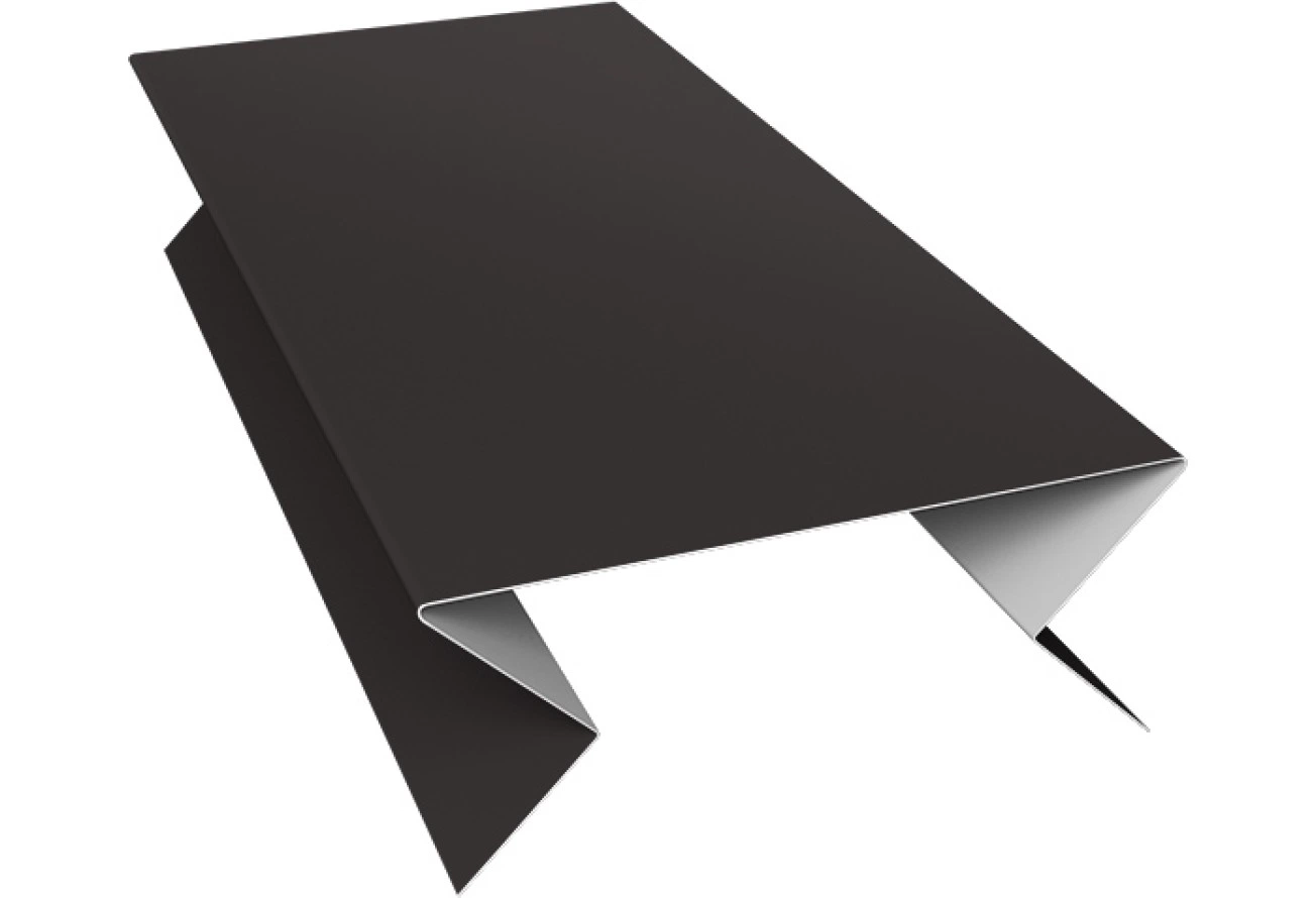 Планка угла внешнего составная нижняя Экобрус Grand Line 0,45 Drap СТ RR 32 темно-коричневый (3м)
