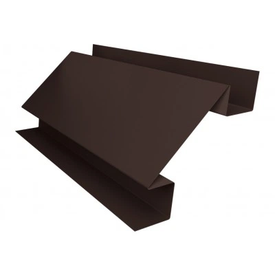 Планка угла внутреннего сложного Экобрус Grand Line 0,4 ПЭ двухсторонний с пленкой RAL 8017 шоколад (3м) — 671123 Планка угла внутреннего сложного Экобрус Grand Line 0,4 ПЭ двухсторонний с пленкой RAL 8017 шоколад (3м) — 671123