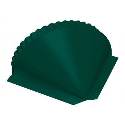 Конусная заглушка конька Grand Line 0,5 ПЭ RAL 6005 зеленый мох — 671419