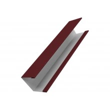 Крышка для забора жалюзи Милан Слим Grand Line 0,45 Drap RAL 3005 красное вино (3м)
