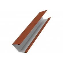 Крышка для забора жалюзи Милан Слим Grand Line 0,45 Drap RAL 8004 терракота (2,5м)