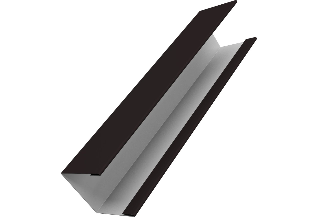 Крышка для забора жалюзи Милан Слим Grand Line 0,45 Drap RAL 9005 черный (2,5м)