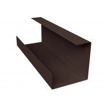 Планка угла внутреннего составная нижняя Экобрус Grand Line 0,4 ПЭ двухсторонний с пленкой RAL 8017 шоколад (3м)