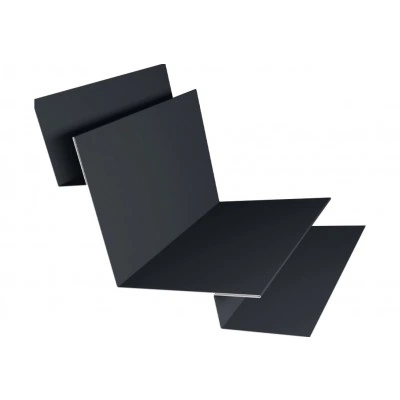 Угол внутренний сложный 90 градусов Grand Line 0,4 ПЭ двухсторонний с пленкой RAL 7024 мокрый асфальт (2м) — 673971 Угол внутренний сложный 90 градусов Grand Line 0,4 ПЭ двухсторонний с пленкой RAL 7024 мокрый асфальт (2м) — 673971