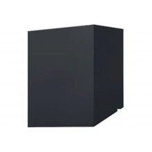 Скатный кожух для трубы Grand Line 270×380 мм, высоты 1435/1335 мм, 0,45 ПЭ RAL 7024 мокрый асфальт