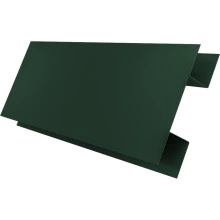 Планка H-образная стыковочная сложная Grand Line 0,45 ПЭ двухсторонний с пленкой RAL 6005 зеленый мох (2м)