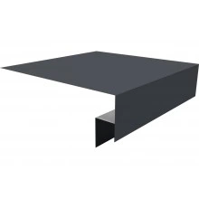 Планка околооконная сложная 200х50х12 (j-фаска) Grand Line 0,5 PurLite матовый RAL 7024 мокрый асфальт (3м)