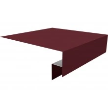 Планка околооконная сложная 200х50х12 (j-фаска) Grand Line 0,45 Drap RAL 3005 красное вино (2м)