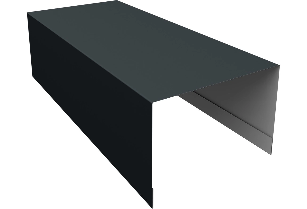 Крышка для забора из сайдинга ЭкоБрус Grand Line 0,45 Drap RAL 7016 антрацитово-серый (2,5м)