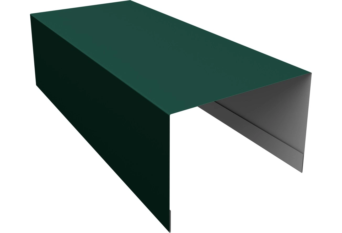 Крышка для забора из сайдинга ЭкоБрус Grand Line 0,5 ПЭ RAL 6005 зеленый мох (2,5м)