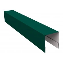 Планка боковая для забора из сайдинга Блок-хаус новый Grand Line 0,4 ПЭ RAL 6005 зеленый мох (2,06м)