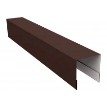 Планка боковая для забора из сайдинга Блок-хаус новый Grand Line 0,5 Drap ТХ RAL 8017 шоколад (2,5м)