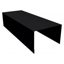 Крышка для забора из сайдинга Квадро Брус, Вертикаль Grand Line 0,45 ПЭ двухсторонний RAL 9005 черный (2,54м)