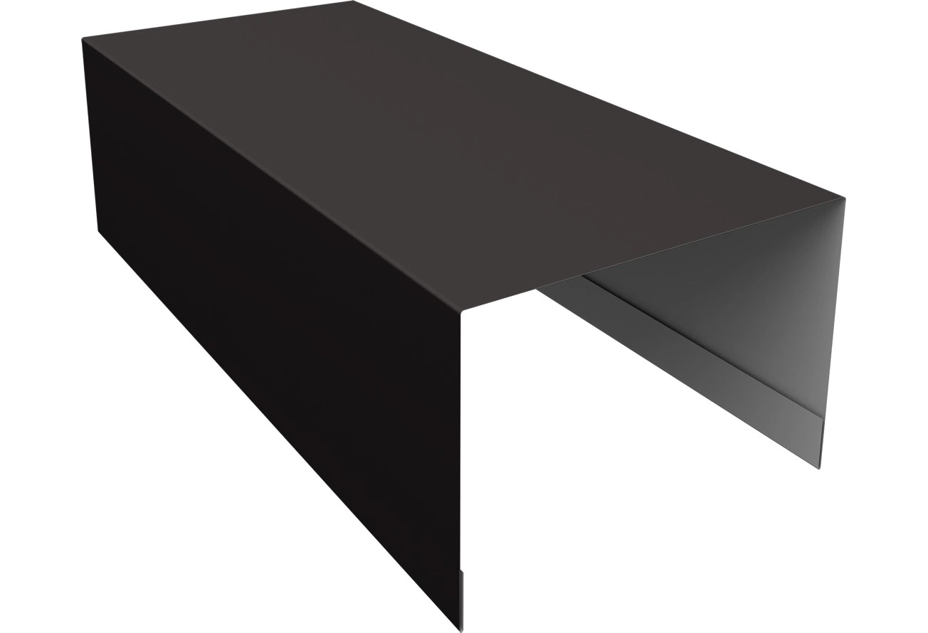 Планка боковая для забора из сайдинга ЭкоБрус Grand Line 0,5 Сатин RR 32 темно-коричневый (2,06м)