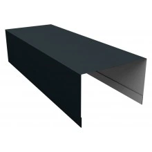 Крышка для забора из сайдинга Квадро Брус, Корабельная доска, ЭкоБрус новый Grand Line 0,45 Drap ТХ RAL 7016 антрацитово-серый (2,5м)