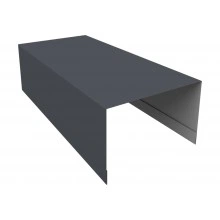 Крышка для забора из сайдинга Блок-хаус новый Grand Line 0,5 Сатин RAL 7024 мокрый асфальт (2,5м)