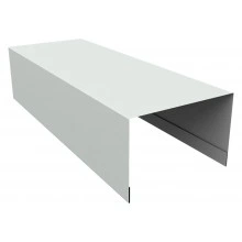 Крышка для забора из сайдинга Квадро Брус, Вертикаль Grand Line 0,45 Drap RAL 9003 сигнальный белый (2,54м)
