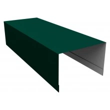Крышка для забора из сайдинга Квадро Брус, Вертикаль Grand Line 0,5 Сатин матовый RAL 6005 зеленый мох (2,54м)