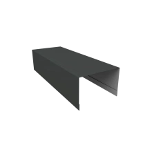 Крышка для забора из сайдинга (Квадро Брус, Вертикаль) Grand Line 0,5 GreenCoat Pural БТ матовый RR2H3 (RAL 7016 антрацитово-серый) (2,54м)