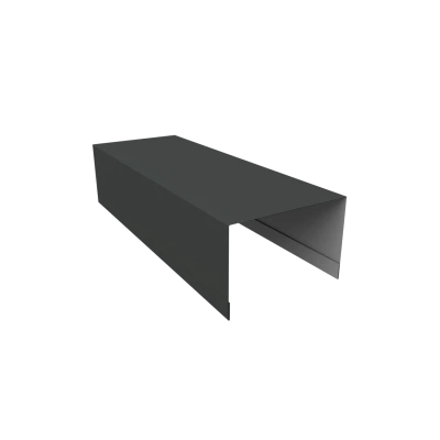 Крышка для забора из сайдинга (Квадро Брус, Вертикаль) Grand Line 0,5 GreenCoat Pural БТ матовый RR2H3 (RAL 7016 антрацитово-серый) (2,54м) — 686838