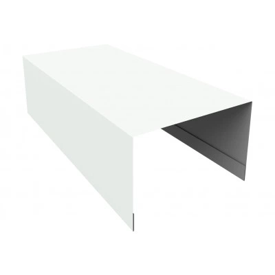 Крышка для забора из сайдинга Блок-хаус новый Grand Line 0,45 Drap RAL 9003 сигнальный белый (2,5м) — 686900