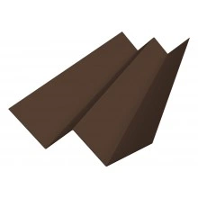 Угол внутренний фибросайдинга Слим Grand Line 0,45 ПЭ с пленкой RAL 8017 шоколад (3м)