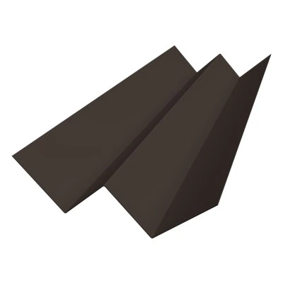 Угол внутренний фибросайдинга Слим Grand Line 0,5 GreenCoat Pural БТ матовый RR 32 темно-коричневый (RAL 8019 серо-коричневый) (2м) — 692861
