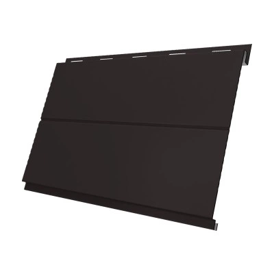 Сайдинг металлический Вертикаль лайн Grand Line 0,45 Drap ТР с пленкой RR 32 темно-коричневый — 692894