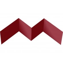 Угол внутренний фибросайдинга Grand Line 0,45 ПЭ с пленкой RAL 3003 рубиново-красный (2м)