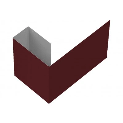 Финишный профиль фибросайдинга Grand Line 0,45 Drap ТХ RAL 3005 красное вино (2 м) — 693459