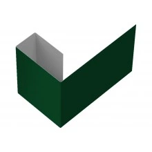 Финишный профиль фибросайдинга Grand Line 0,45 Drap RAL 6005 зеленый мох (3 м)