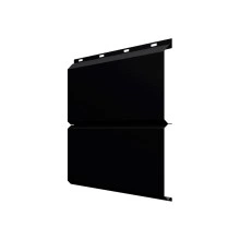 Сайдинг металлический ЭкоБрус Grand Line 0,45 Drap ТР с пленкой RAL 9005 черный