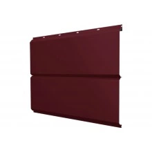 Сайдинг металлический ЭкоБрус новый Grand Line 0,45 Drap ТР с пленкой RAL 3005 красное вино