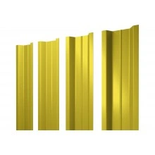 Штакетник П-образный B с прямым резом Grand Line 0,45 ПЭ RAL 1018 цинково-желтый