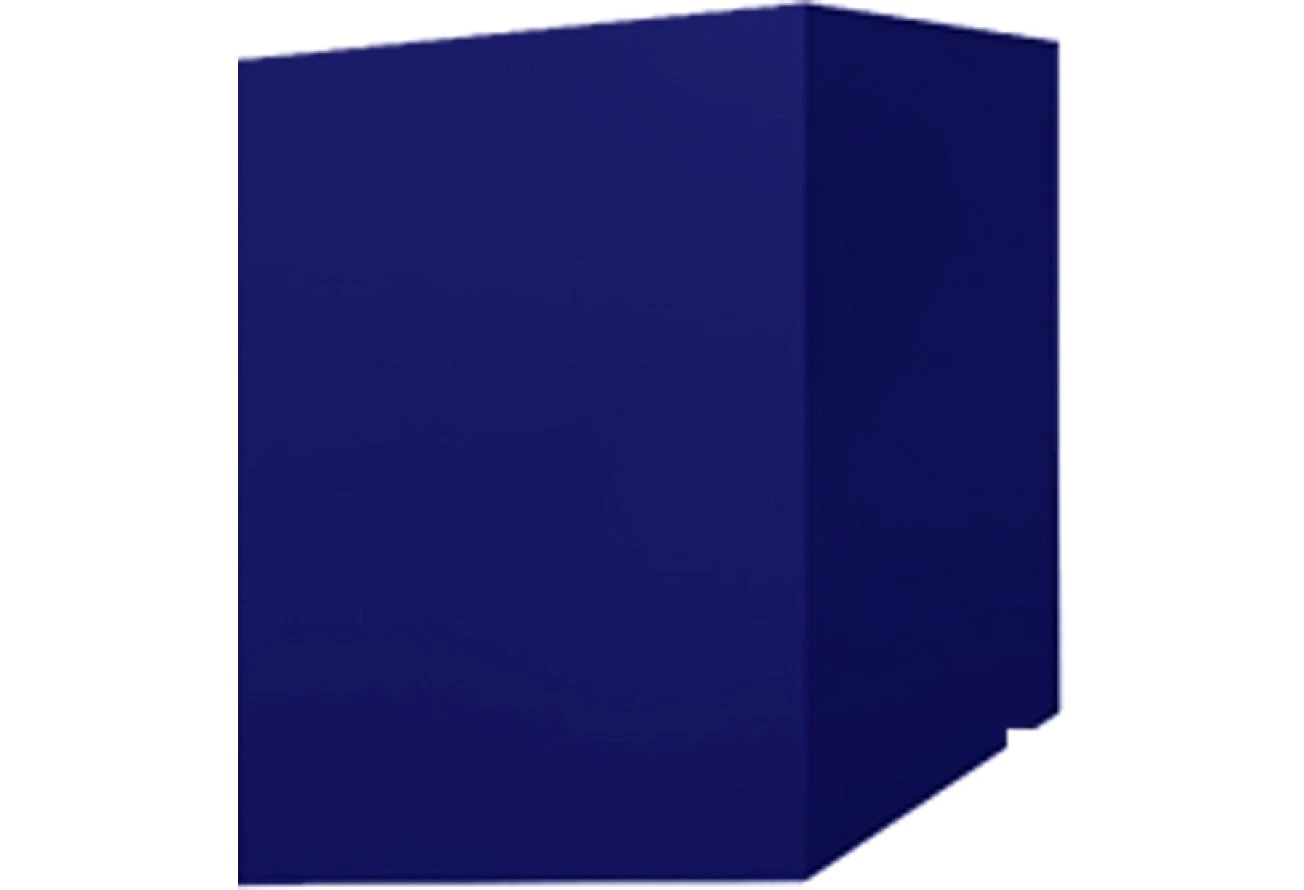 Скатный кожух для трубы Grand Line 800×230 мм, высоты 1600/1050 мм, 0,45 ПЭ RAL 5002 ультрамариново-синий