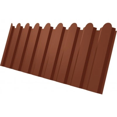 Профнастил С20A фигурный Grand Line 0,45 Drap ТР RAL 8004 терракота — 697531 Профнастил С20A фигурный Grand Line 0,45 Drap ТР RAL 8004 терракота — 697531