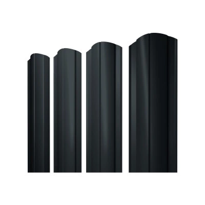 Штакетник Круглый фигурный Grand Line 0,5 PurPro матовый RAL 7016 антрацитово-серый — 697644 Штакетник Круглый фигурный Grand Line 0,5 PurPro матовый RAL 7016 антрацитово-серый — 697644
