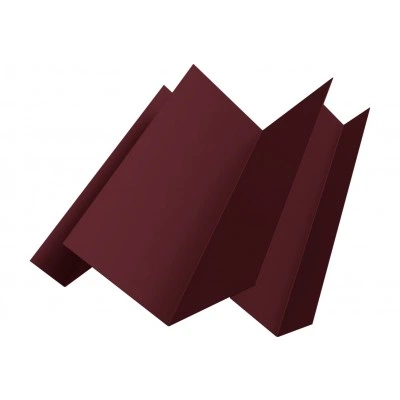 Угол внутренний сложный Кликфальц Про Grand Line 0,45 Drap RAL 3005 красное вино (2м) — 697998