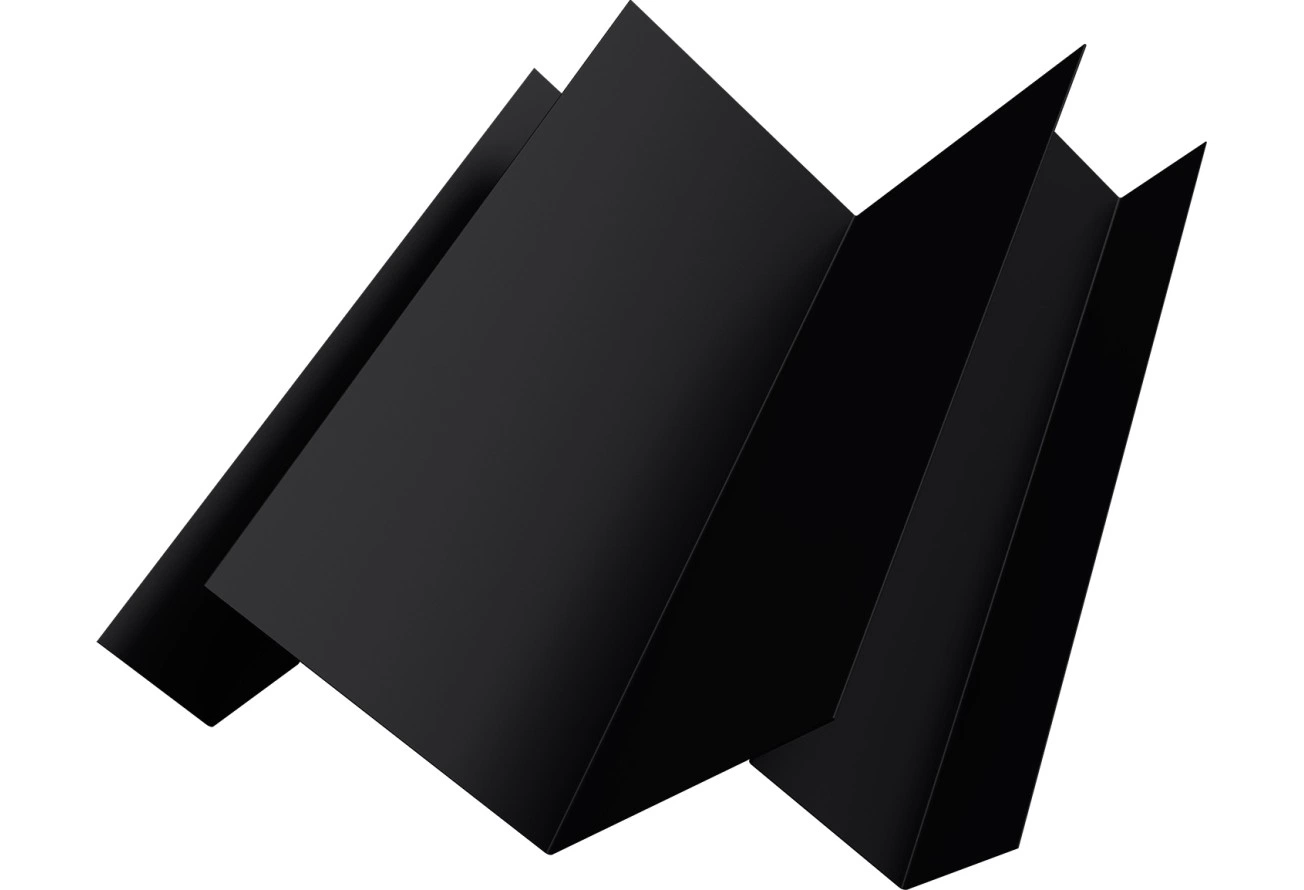Угол внутренний сложный Кликфальц Про Grand Line 0,45 Drap RAL 9005 черный (3м)