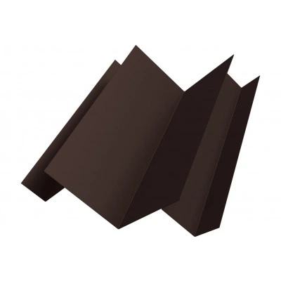 Угол внутренний сложный Кликфальц Про Grand Line 0,45 Drap СТ RAL 8017 шоколад (2м) — 698029