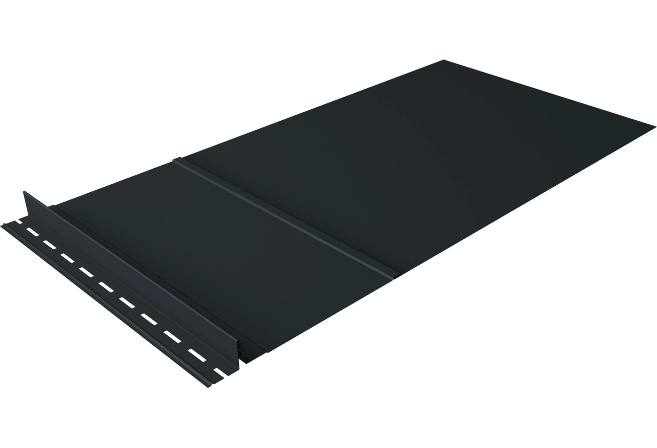 Левый элемент обхода Кликфальц Про Grand Line 0,5 PurPro матовый RAL 7016 антрацитово-серый