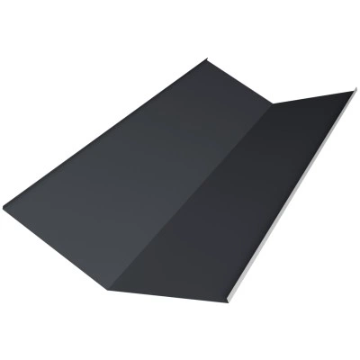 Планка ендовы нижней 300х300 Grand Line 0,5 Drap RAL 7024 мокрый асфальт (2м) — 699011 Планка ендовы нижней 300х300 Grand Line 0,5 Drap RAL 7024 мокрый асфальт (2м) — 699011
